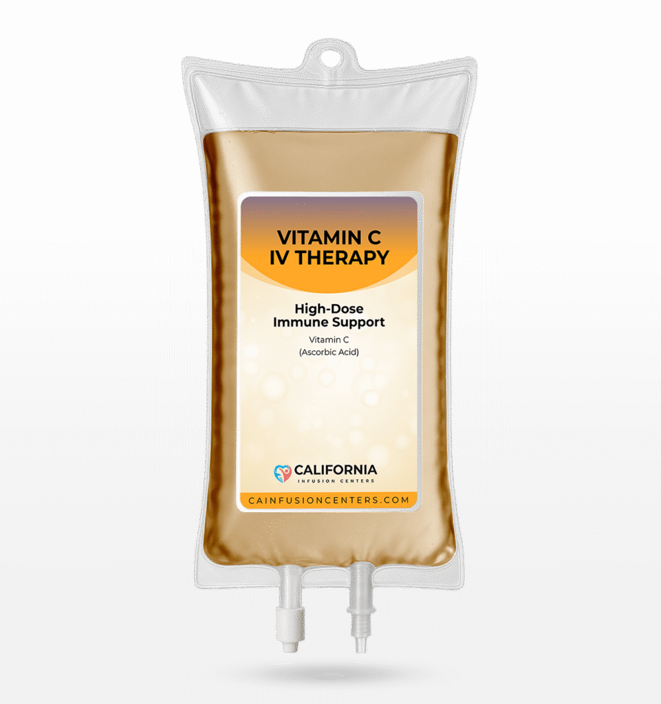Vitamin C IV Therapy bag for high-dose immune support and antioxidant therapy at California Infusion Centers in Arcadia, Los Angeles County